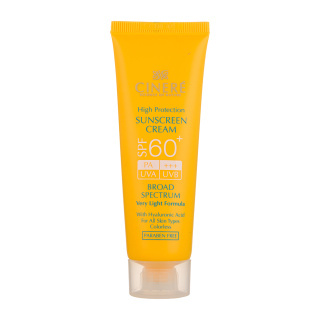 کرم ضد آفتاب بی رنگ سینره با SPF60 حجم 50 میلی لیتر