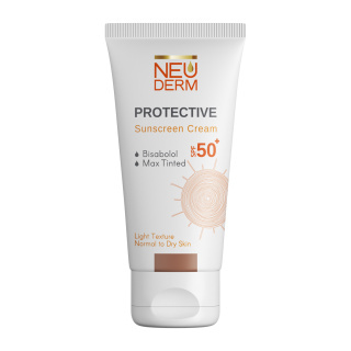 کرم ضد آفتاب رنگی نئودرم مدل Protective با SPF50 مناسب پوست نرمال و خشک حجم 50 میل