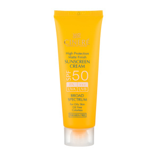 کرم ضد آفتاب بی رنگ سینره +SPF50 مناسب پوست چرب حجم 50 میل